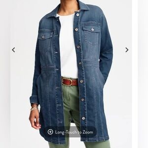 NWT J.Jill Denim Duster Jacket Women’s 2X Glenbrook Wash Longline Shacket